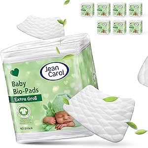 Jean Carol® Organic Cotton Pads Baby Maxi Extra Large and Lint-Free Mega Pack