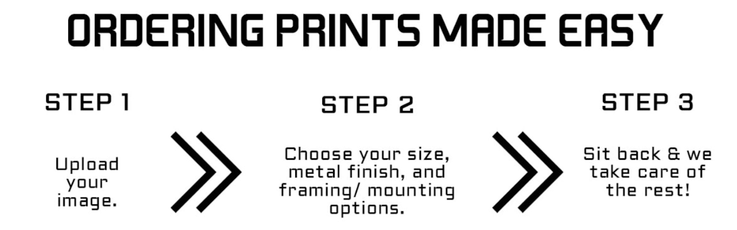 Metalography High Gloss White Metal Print