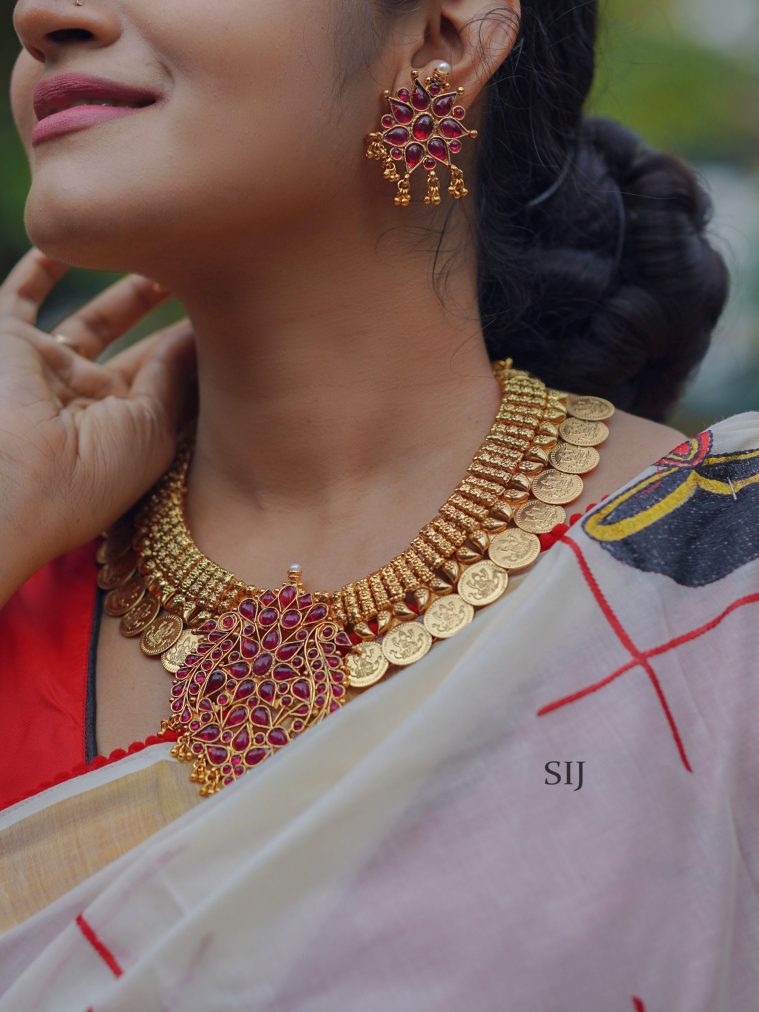 Disha Fashion Jewellery Gold Finish Bridal Kasumala Necklace
