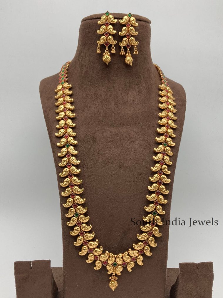 Disha Fashion Jewellery One Gram Gold Kemp Small Mango Haram