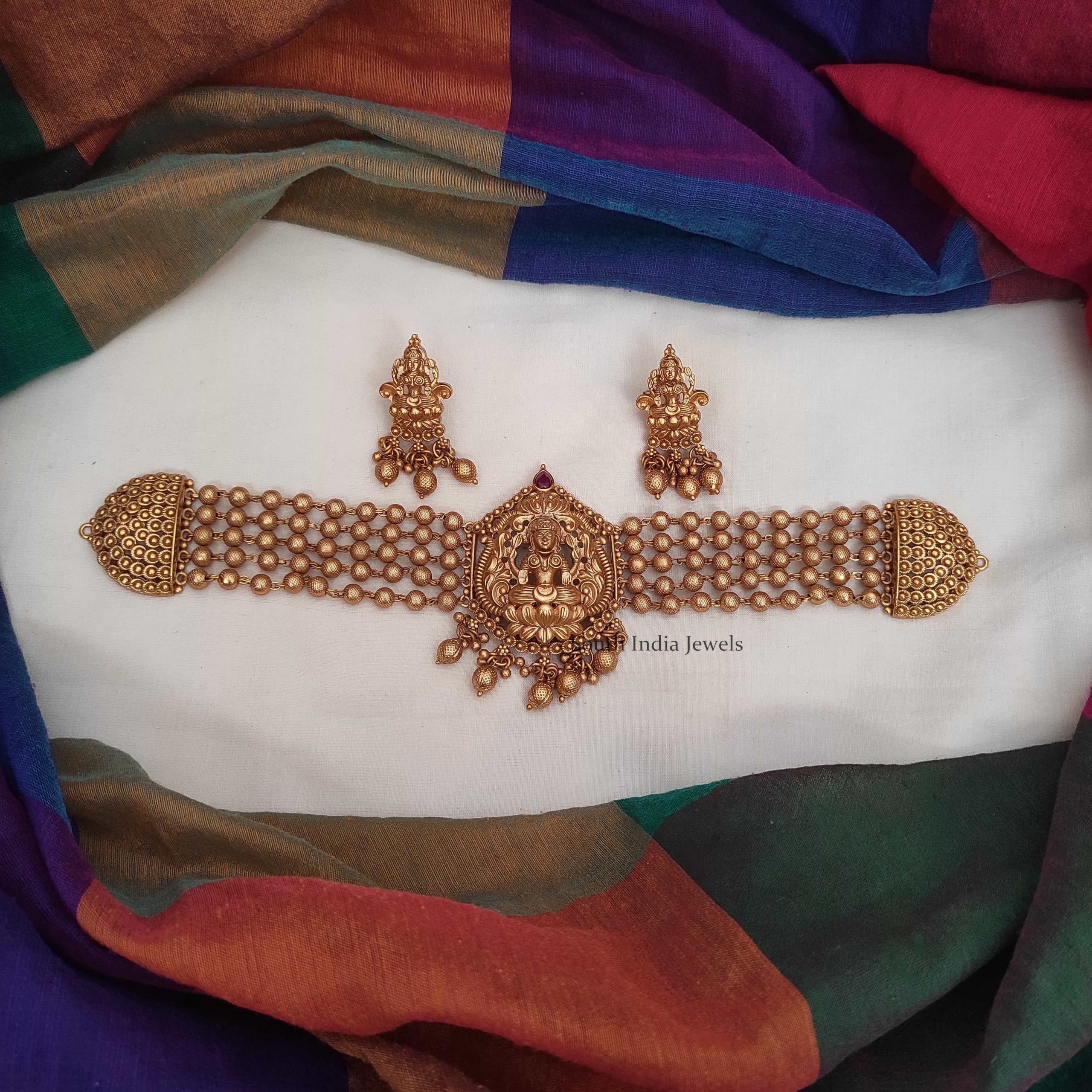 South India Jewels Traditional Wear Lakshmi Design Choker