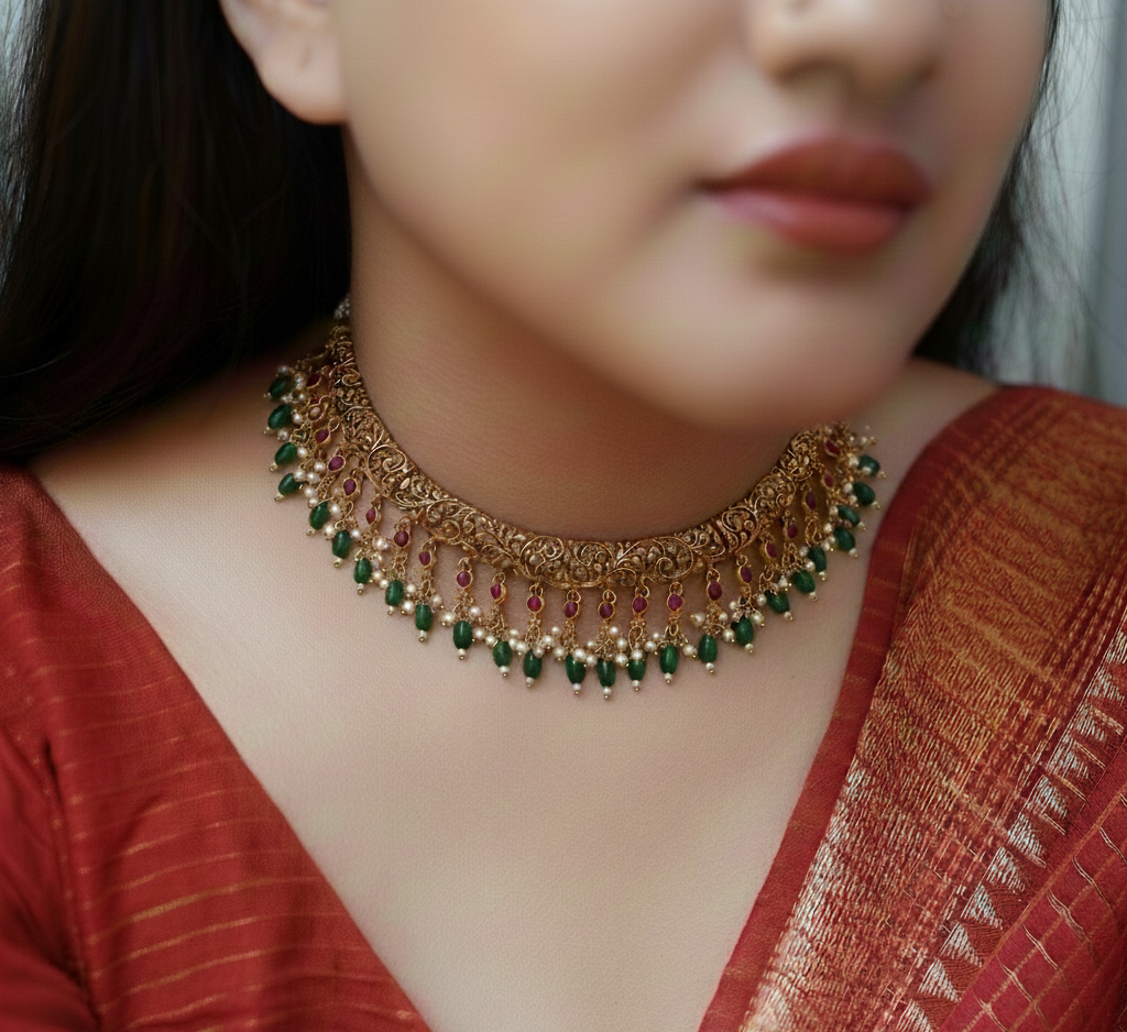 Varsha Designers Vintage Guttapusalu Choker