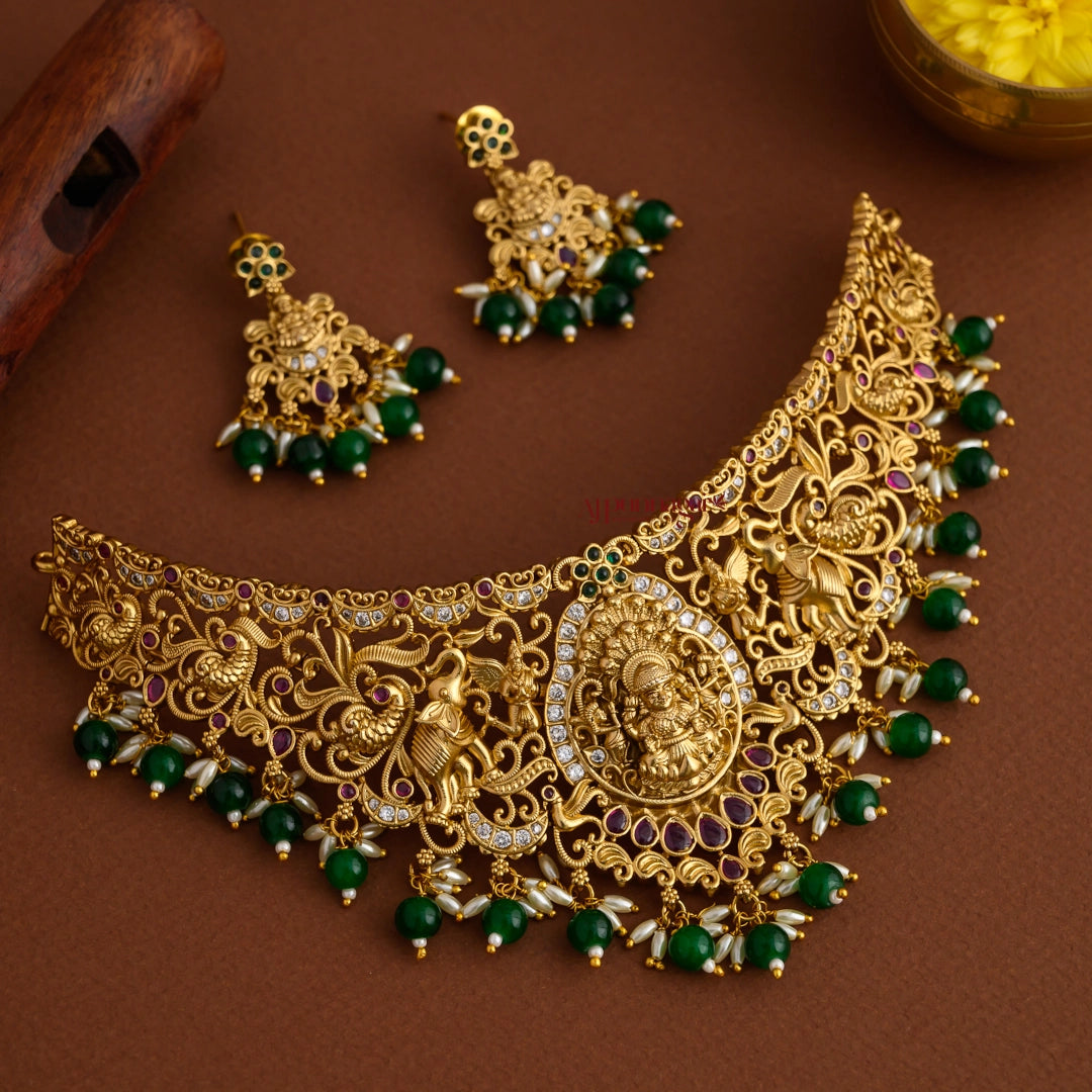 AJ Punnagai Grand Lakshmi Bridal Choker