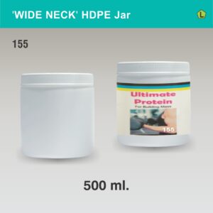 500 ml – 155 Wide Neck HDPE Jar
