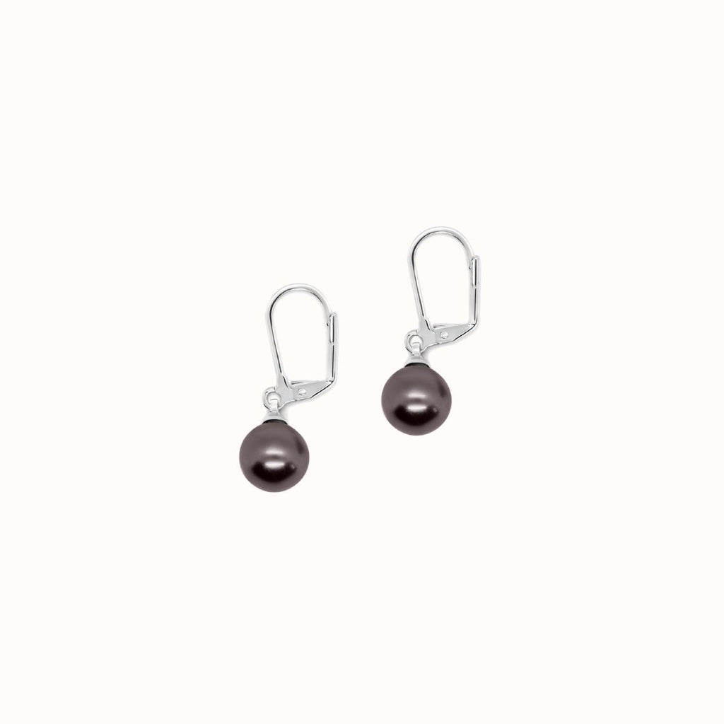 Ka 'Ohana Jewelry Momi Freshwater Pearl Simple Leverback Earrings