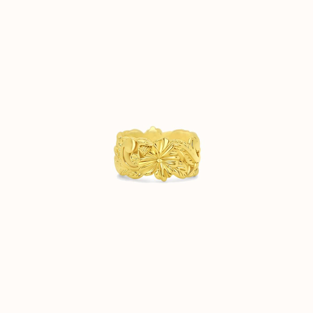 Ka 'Ohana Jewelry Alaka'i Hibiscus Heirloom Cutout Ring