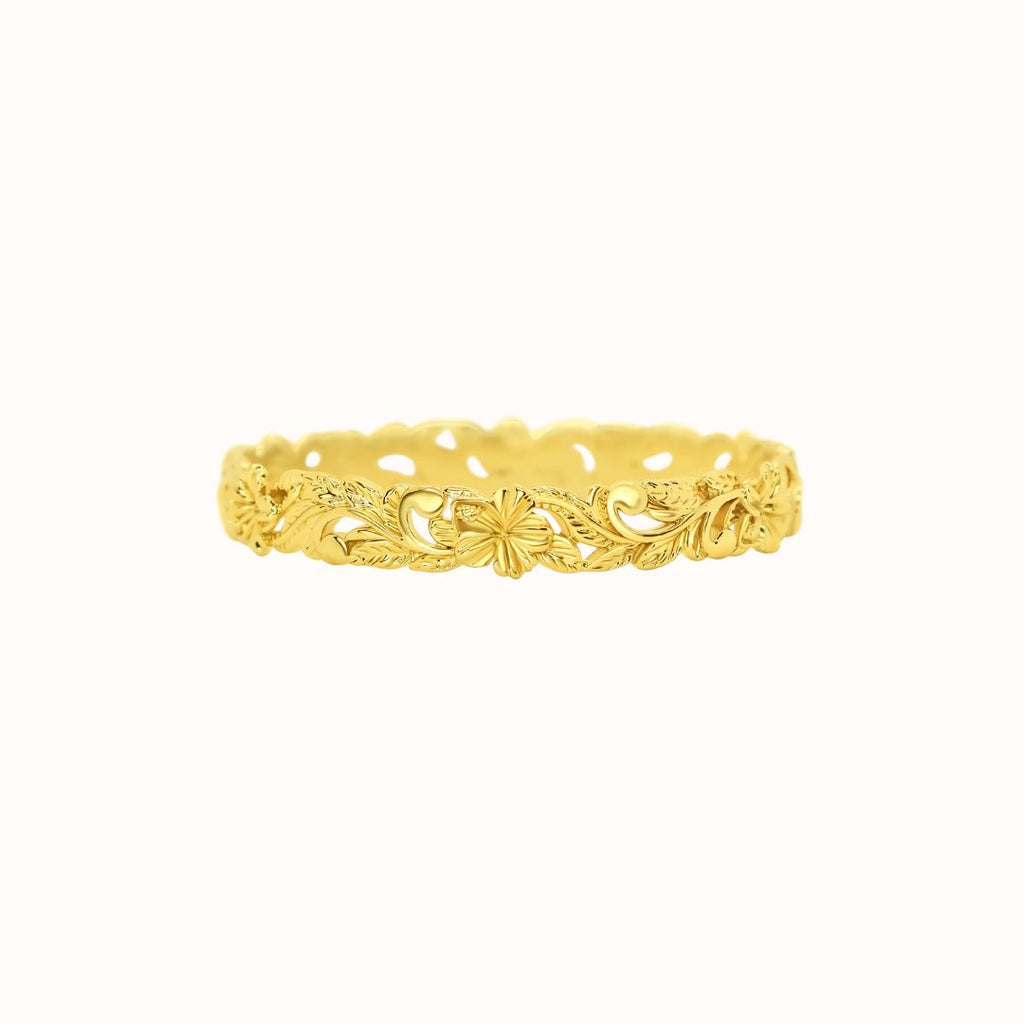 Ka 'Ohana Jewelry Alaka'i Hibiscus Heirloom Cutout Bangle