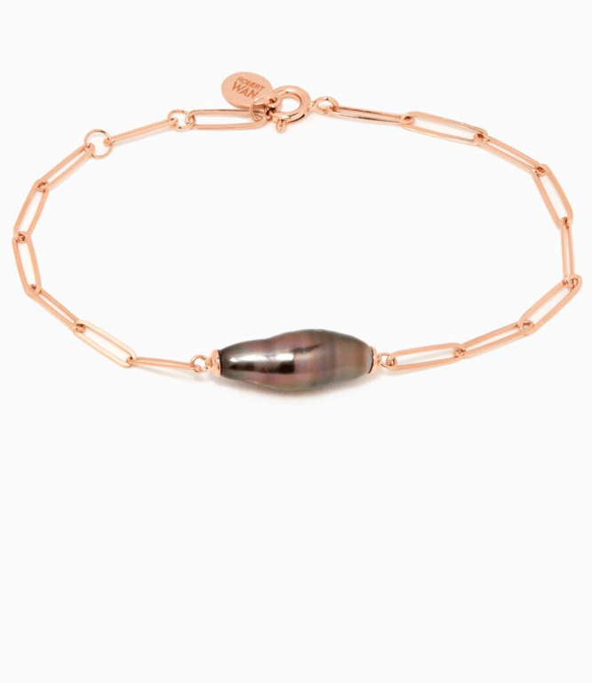 Robert Wan Pearls Adjustable 18kt Gold Pearl Link Bracelet