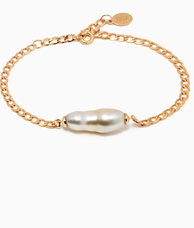 Robert Wan Pearls Adjustable 18kt Gold Tahitian Pearl Link Bracelet