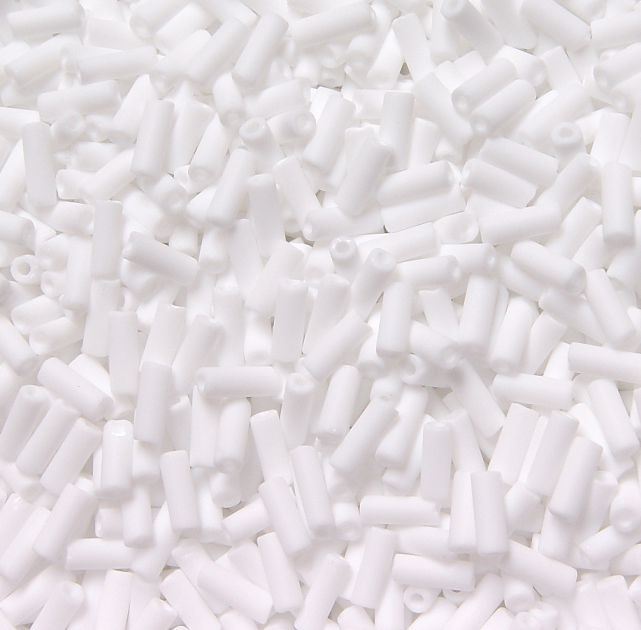 JOLLY STORE Crafts 8x3mm Matte White Wampum Beads 250 grams
