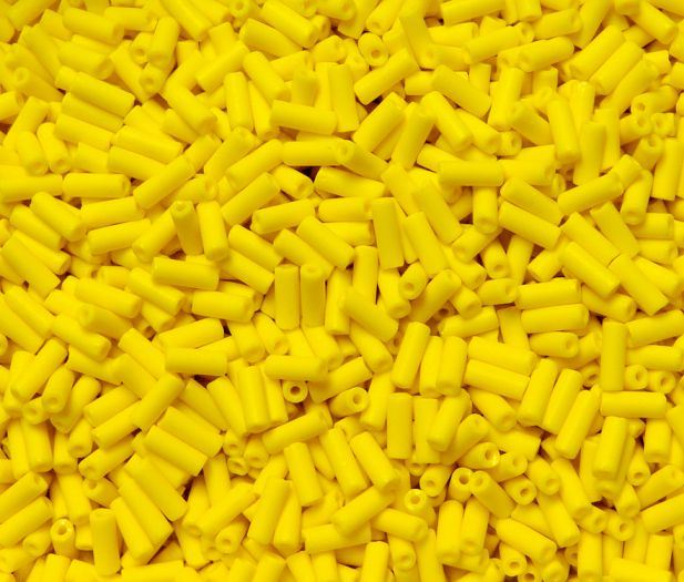 JOLLY STORE Crafts 8x3mm Matte Yellow Wampum Beads 250 grams