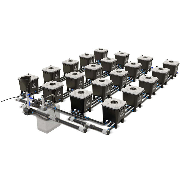 Hydrobuilder HydraMax Professional RDWC Hydroponic System, 4-Row, 20-Site System