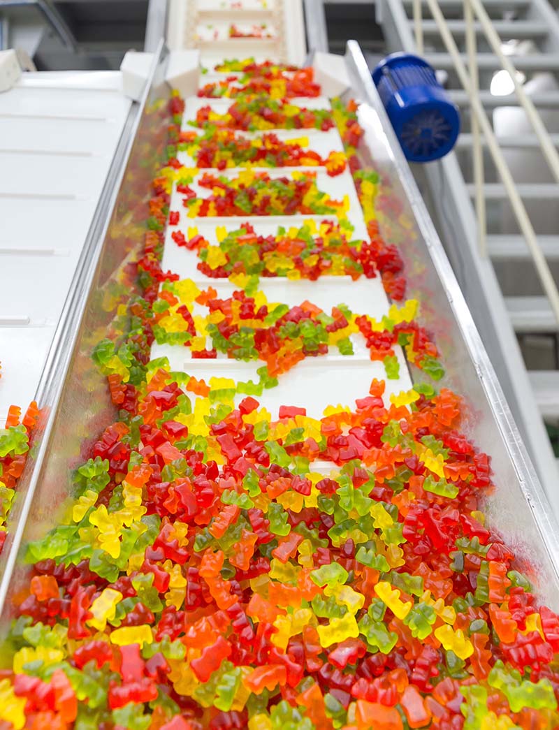 RAP Confectionery Pectin or gelatin jellies