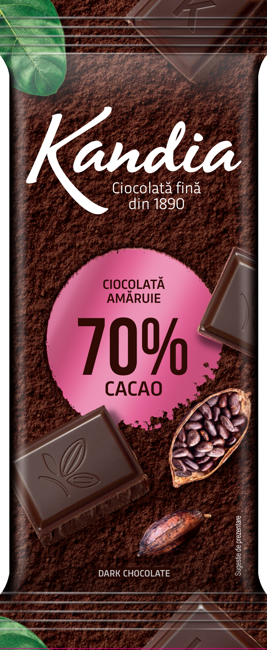 Kandia Ciocolata 70 Cacao 80g