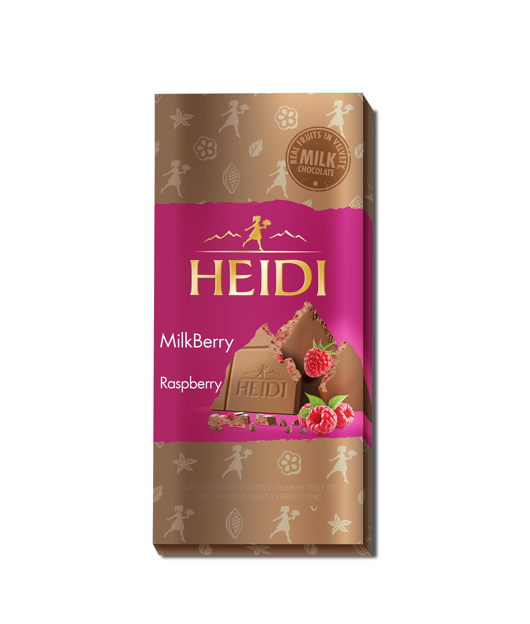 KEX Confectionery MILKBERRY Milk chocolate with raspberries, 80g