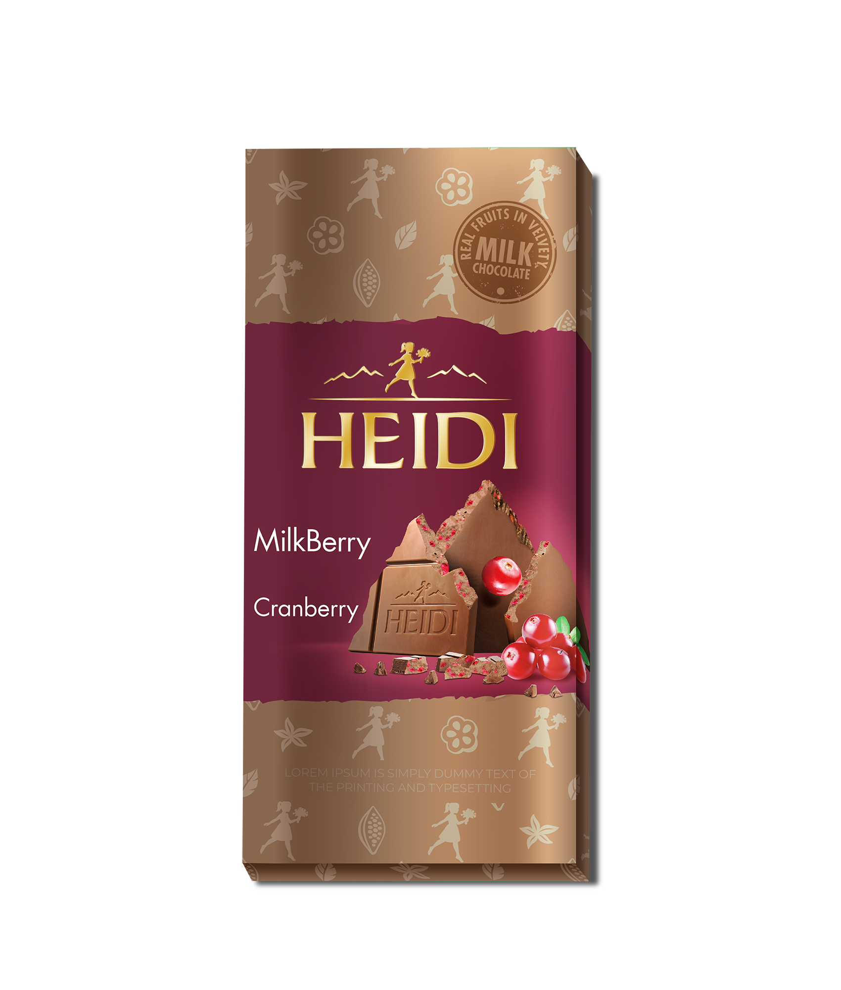 KEX Confectionery MILKBERRY Milk chocolate with cranberries, 80g