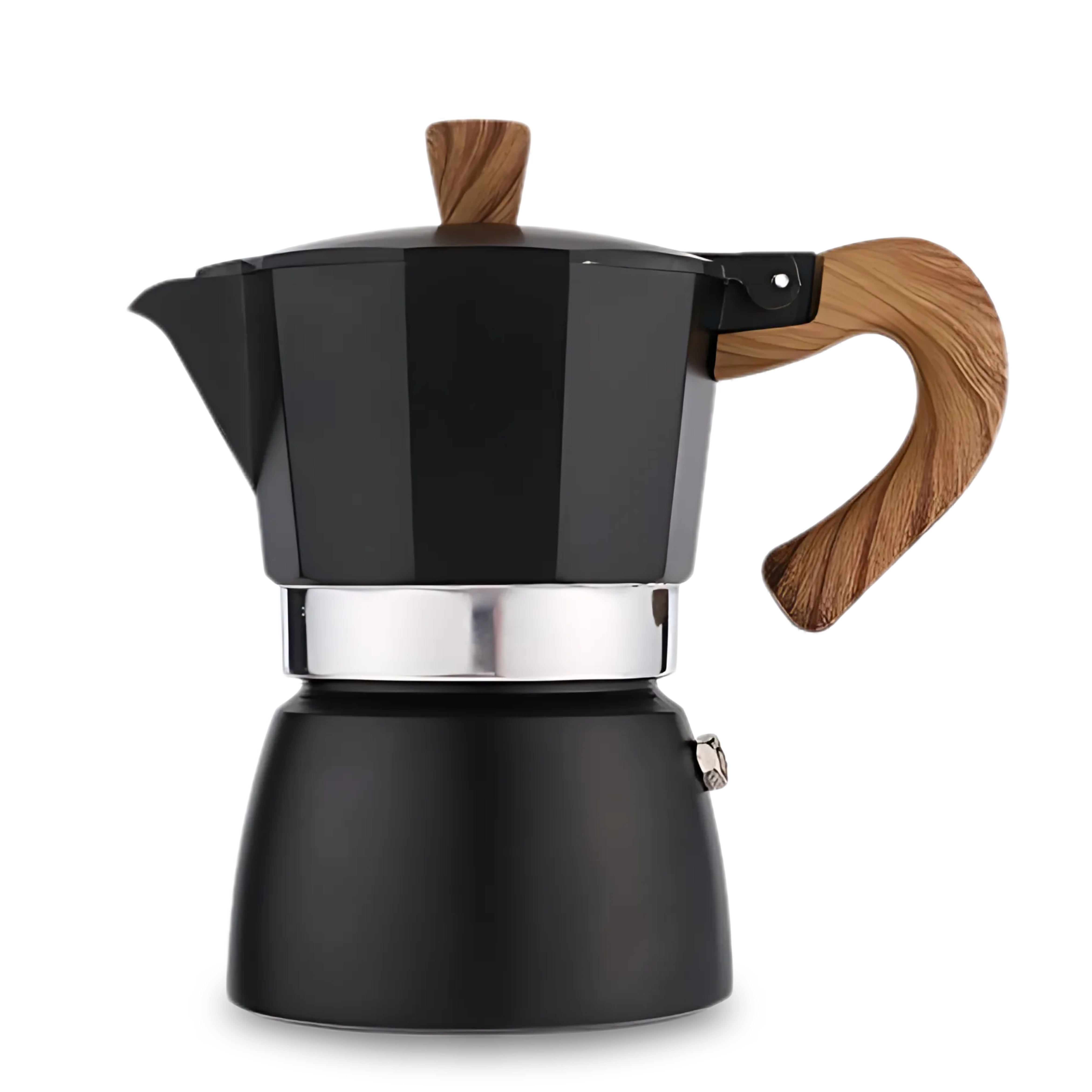 Good Wish Coffee Italian Style Espresso Maker Moka Pot with Wooden Handle (Premium Quality)