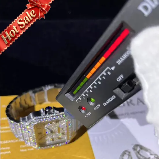 Ninghua County Impression Hakka E-Commerce Co., Ltd. Moissanite Super Clone Diamond High Quality Automatic Mechanical Watches Iced out Vvs...
