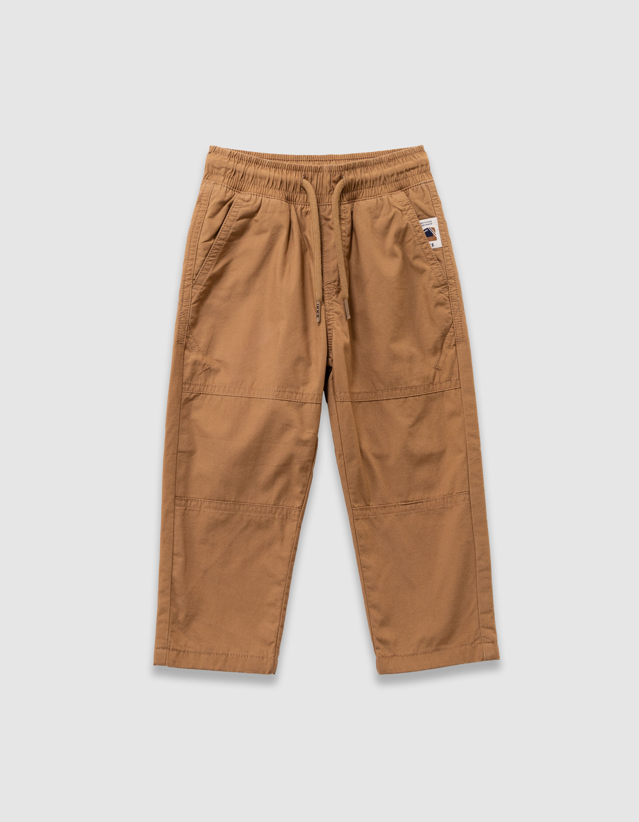 Pantalon camel doublé taille élastiquée garçon