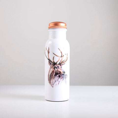 Tilnar Art Stag Copper Water Bottle 750ml