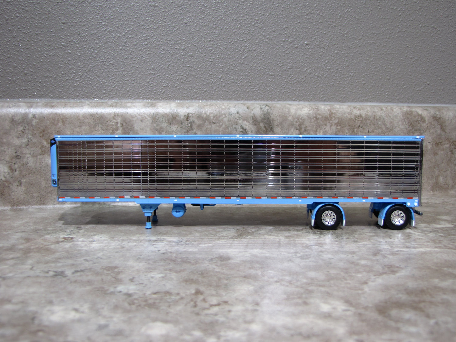 TRL 1322 Chrome Baby Blue Utility Refrigerated Spread Axle Trailer