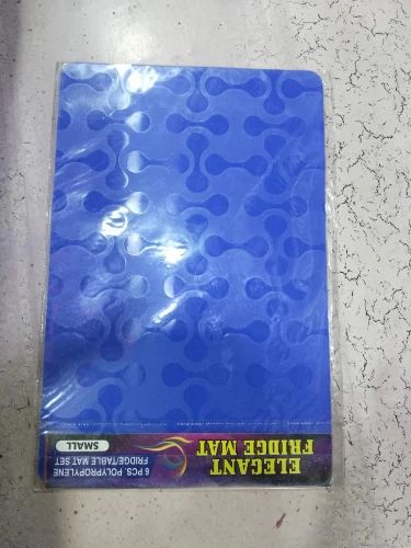 P.M. Handloom Blue PP Fridge Mat