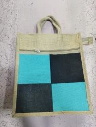 Tile Print Jute Shopping Bag
