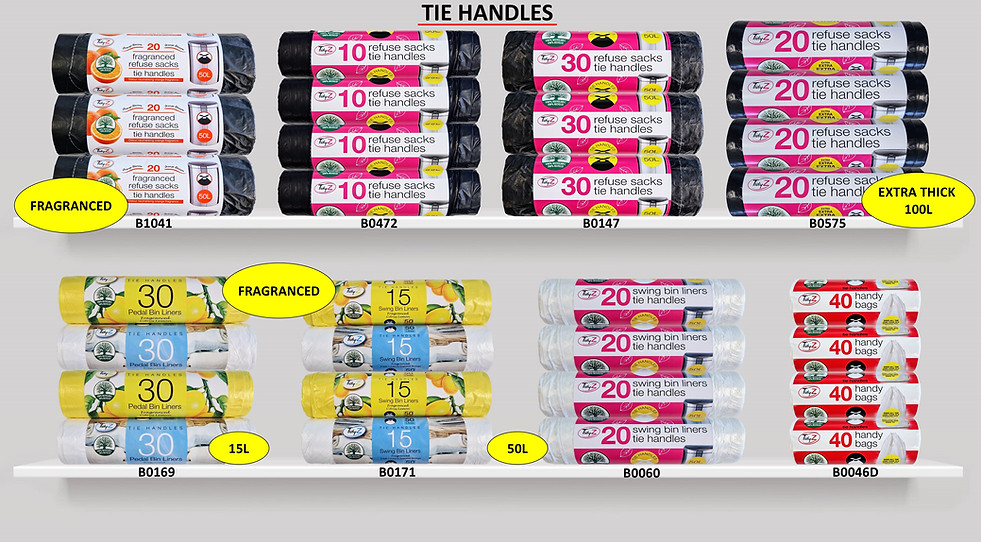 TidyZ Tie Handle Bin Liners