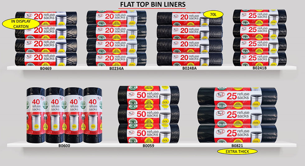 TidyZ Flat Top Bin Liners