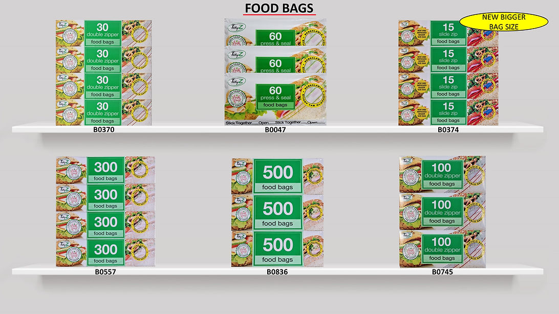 TidyZ Food Bags (Slide Zip)