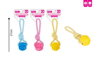 Smart Choice Smart Choice Small Puppy Rope Tug Dog Toy 3 Assorted Colours