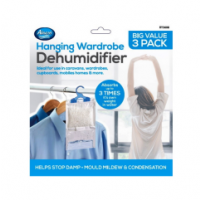 Rysons International Group (Airess Blue) Rysons Unscented Hanging Wardrobe Dehumidifier 3 Pack