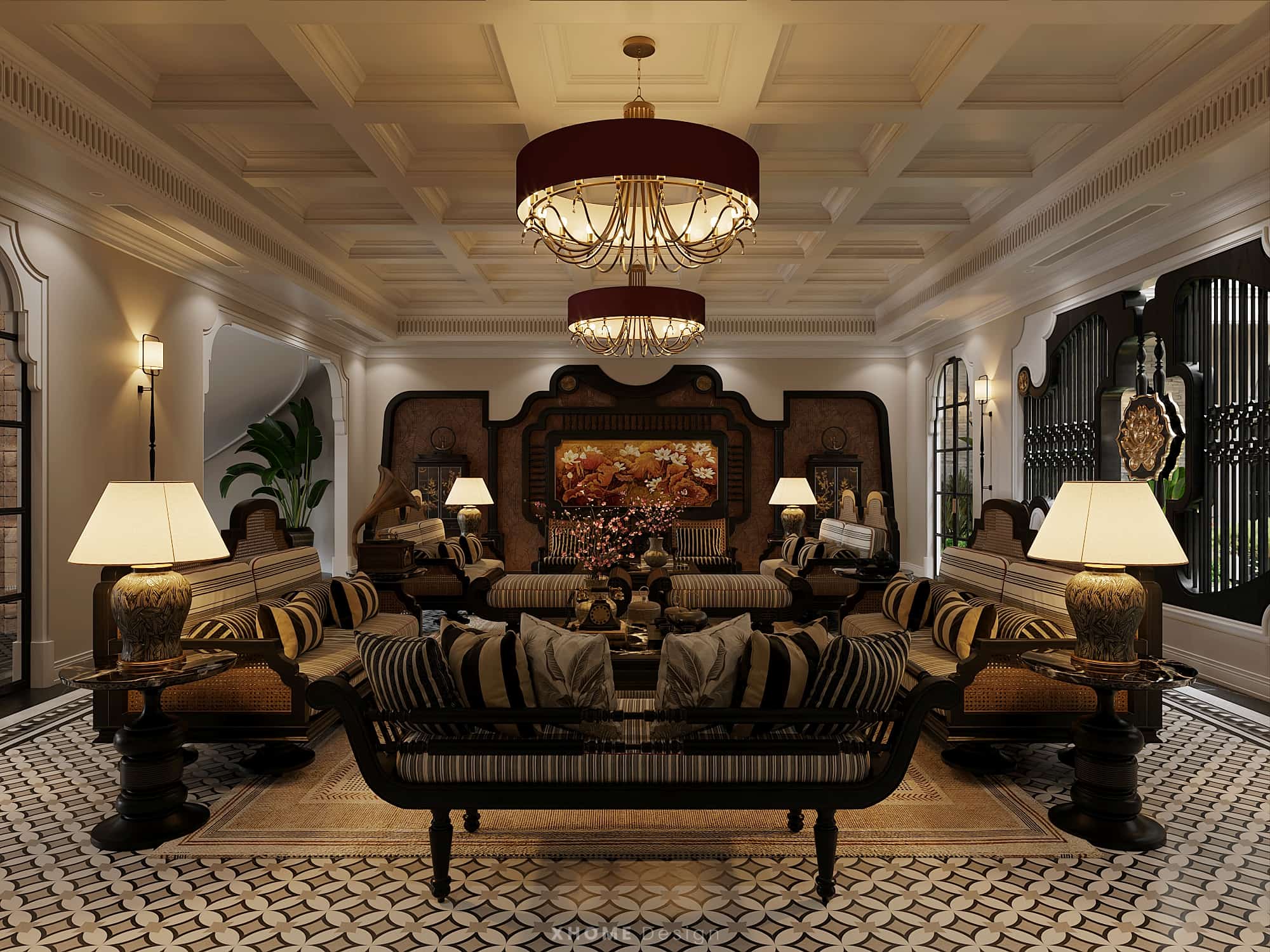 XHOME Eco Factory Indochine Villa Interior Design (Thu Duc)