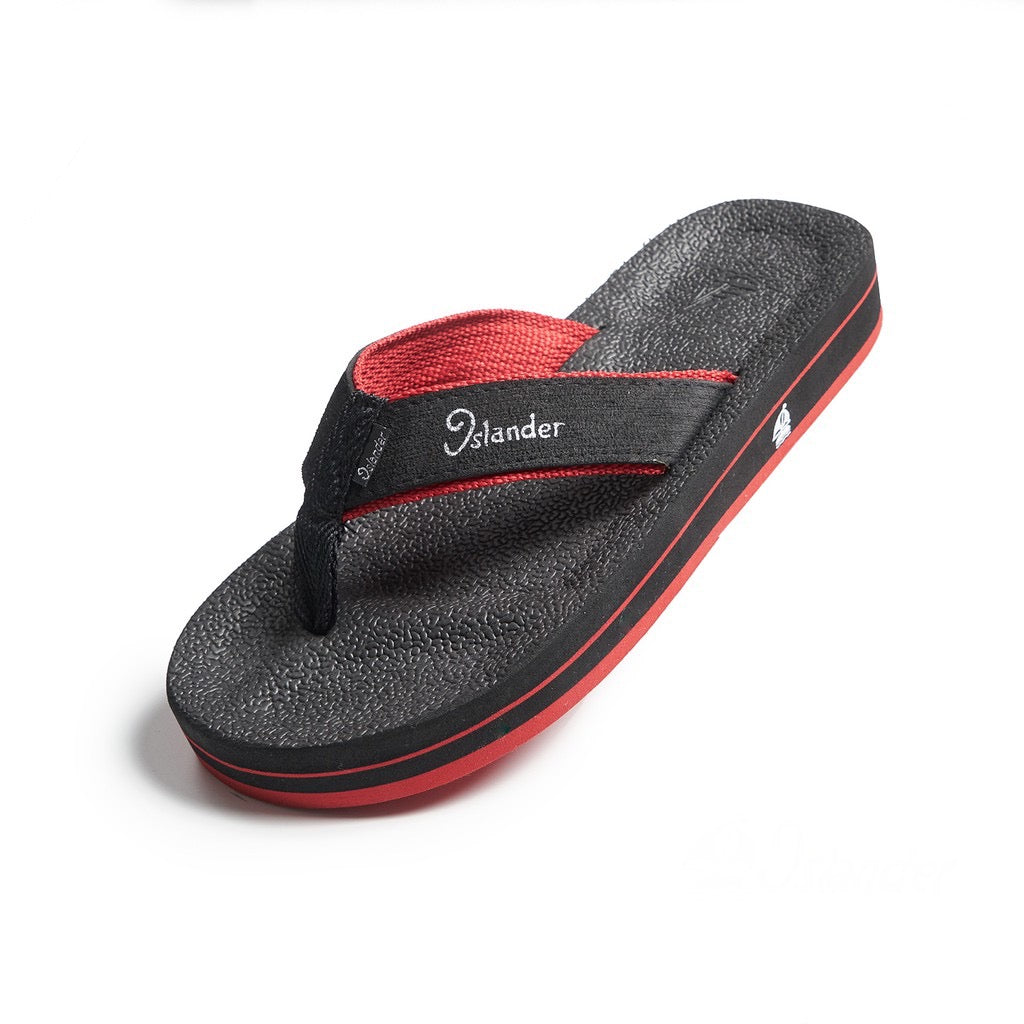 Islander Footwear Manufacturing Corporation Islander 10 Series Sandals (Flip Flops) - Black / Red