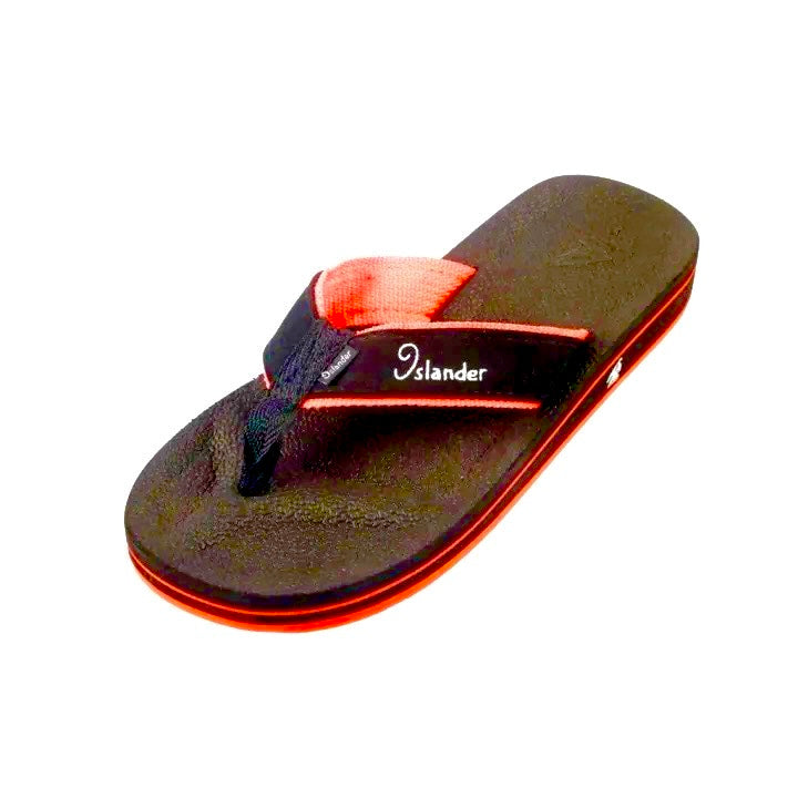 Islander Footwear Manufacturing Corporation Islander 10 Series Sandals (Flip Flops) - Black / Orange