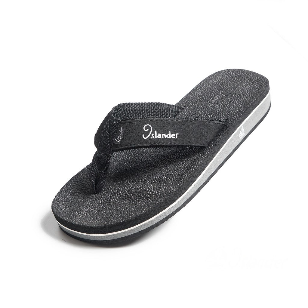 Islander Footwear Manufacturing Corporation Classic Original Sandals (Flip-Flops) - Black / Gray