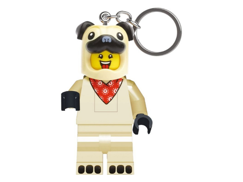 Blokkenpiloot LEGO Lichtgevende sleutelhanger – Man in hondenpak