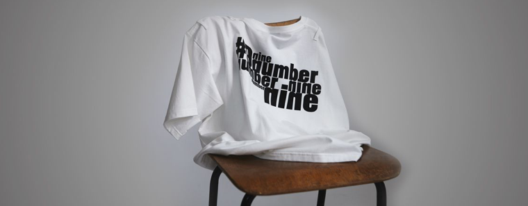 NUMBER (N)INE HAND PAINTED BASIC HEM PRINTED POCKET T-SHIRT / ハンドペイント ベーシック ワンポイント ロゴプリント ポケット Tシャツ