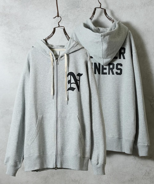 NUMBER NINERS BACK PRINTED FULL ZIP SWEAT HOODIE / ナンバーナイナーズ バックプリント ジップパーカー