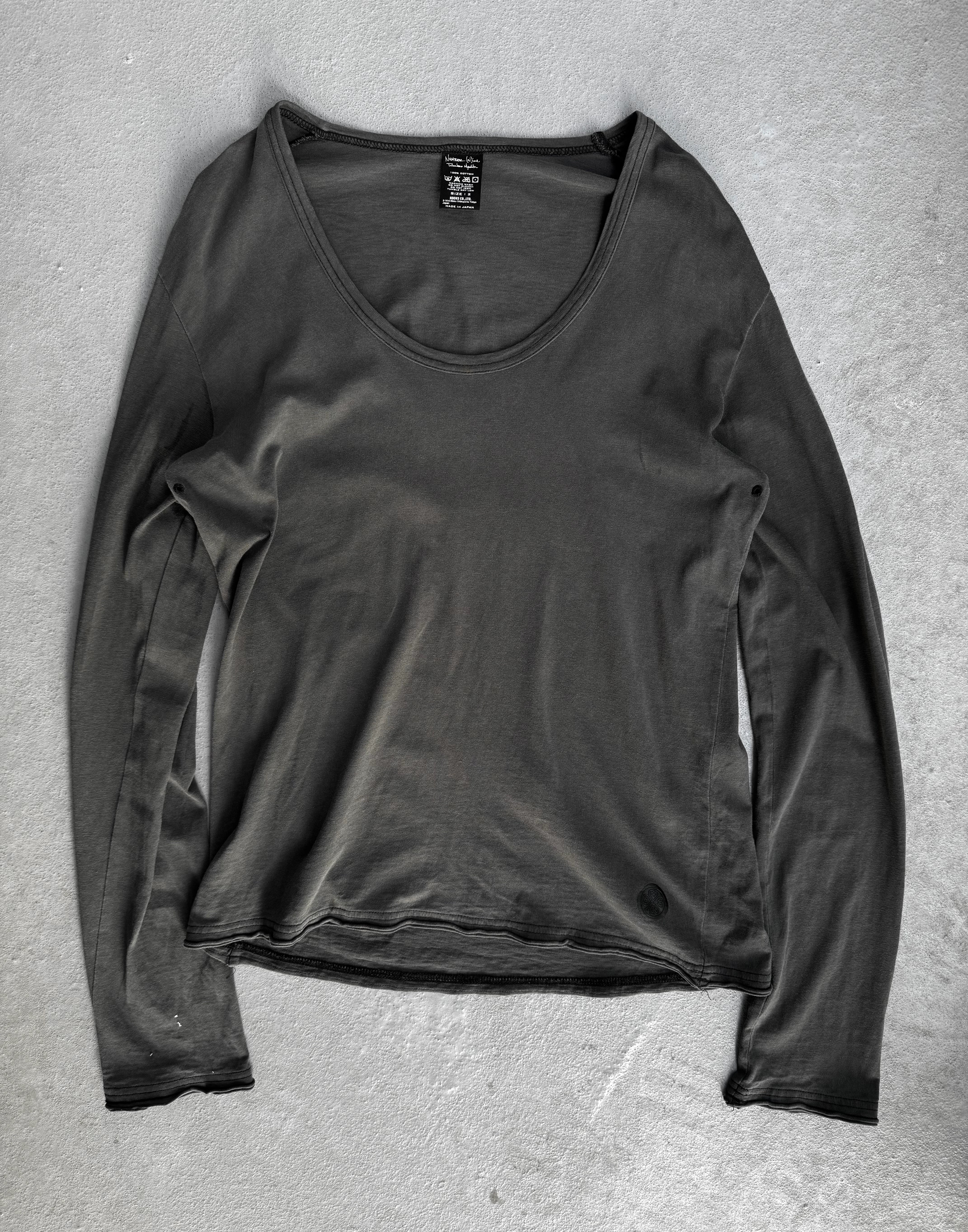 DRIEW GARMENTS Number (N)ine AW06 “NOIR” Auqa Marine Scoop Neck Long-sleeves