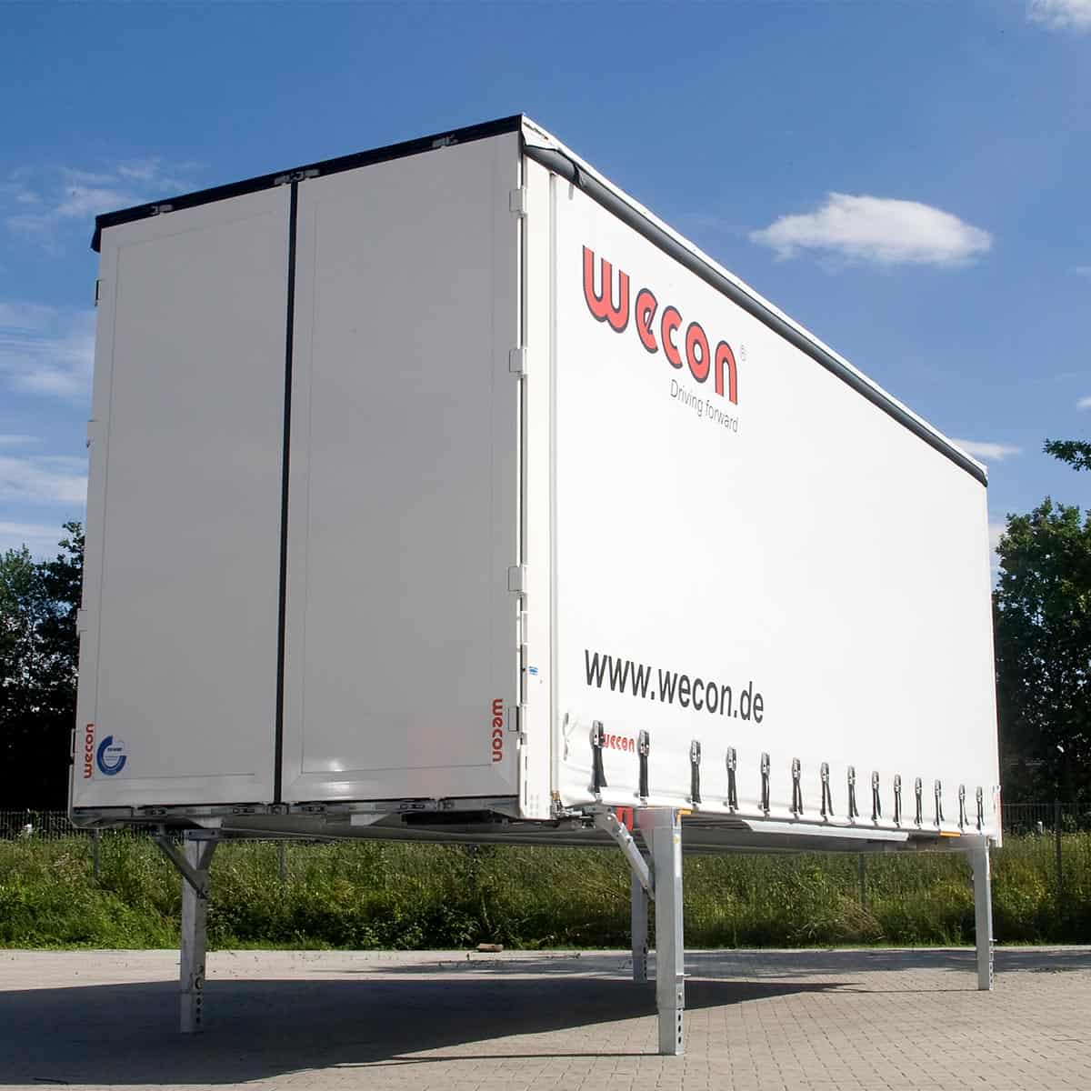 Wecon GmbH Volume swap body with 3,000 mm interior height and elevating roof
