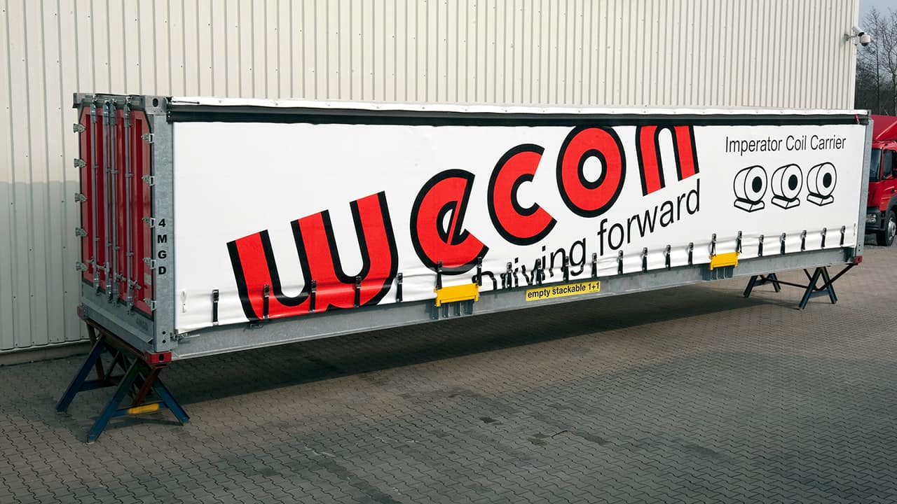 Wecon GmbH 40ft swap body for the transportation of coils and slabs