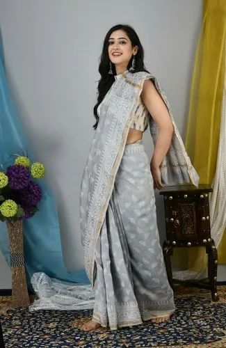R C Printers Chanderi Silk Cotton Saree