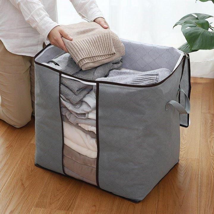 Widetraders.pk Grey Storage Organizer Bag Clothes