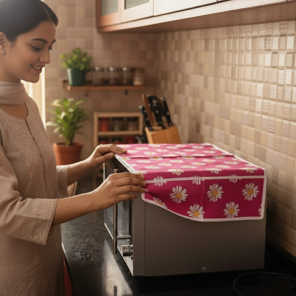 Widetraders.pk Microwave Cover with Pockets