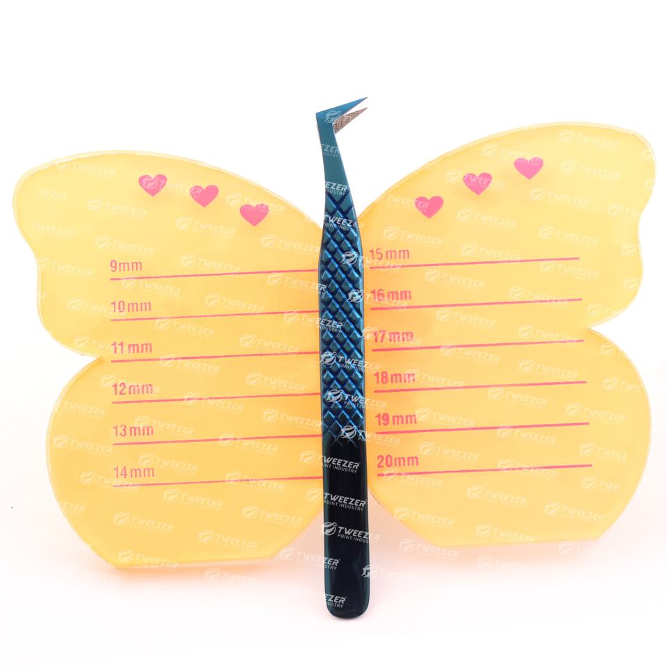TWEEZER POINT INDUSTRY Butterfly Shape Acrylic Lash Tile With Magnet Tweezers Holder Lash Palette Eyelash Glue...