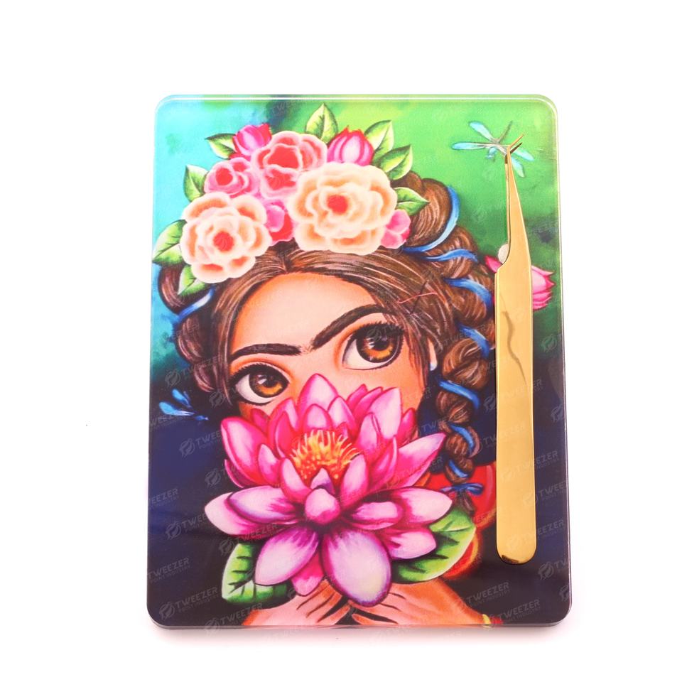 TWEEZER POINT INDUSTRY Wholesale Acrylic Lash Tile With Magnet Tweezers Holder Lash Palette Eyelash Glue Tray...