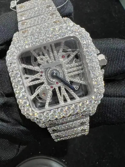 Quanzhou Hui'an Guangyu Jin Trading Co., Ltd. Top Moissanite Diamond Ice Flower Designer Vvs Women's Gift Watch Mechanical Watch...