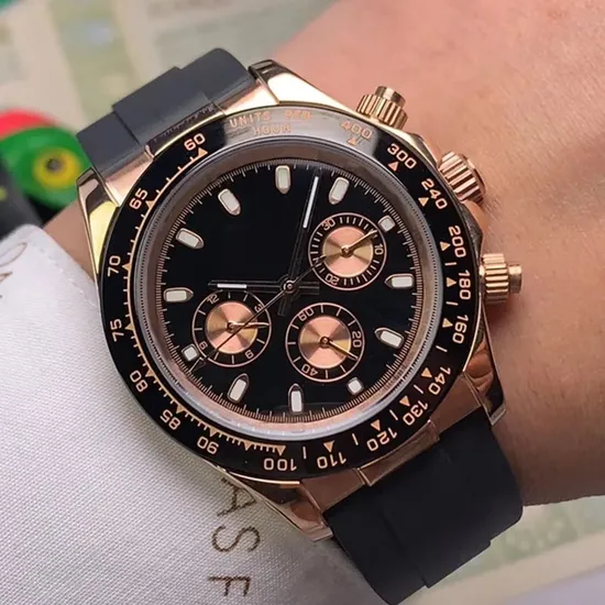 Men's Watch Automatic Mechanical Fashion Rubber Strap Sapphire Waterproof Design Montre De Luxe Clone 4130 Movement