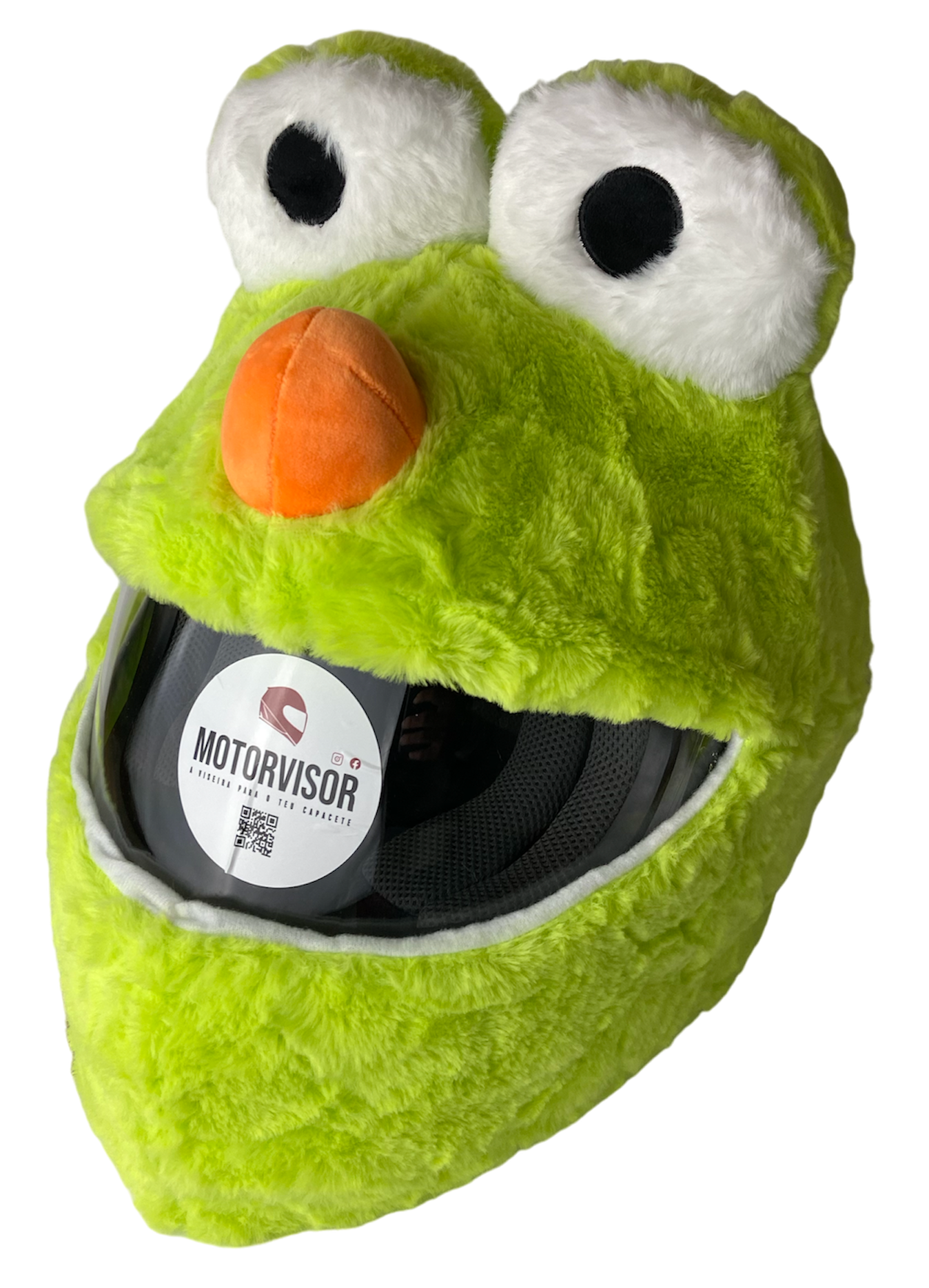 Motorcycle Helmet Cover - Green Cookie Monster